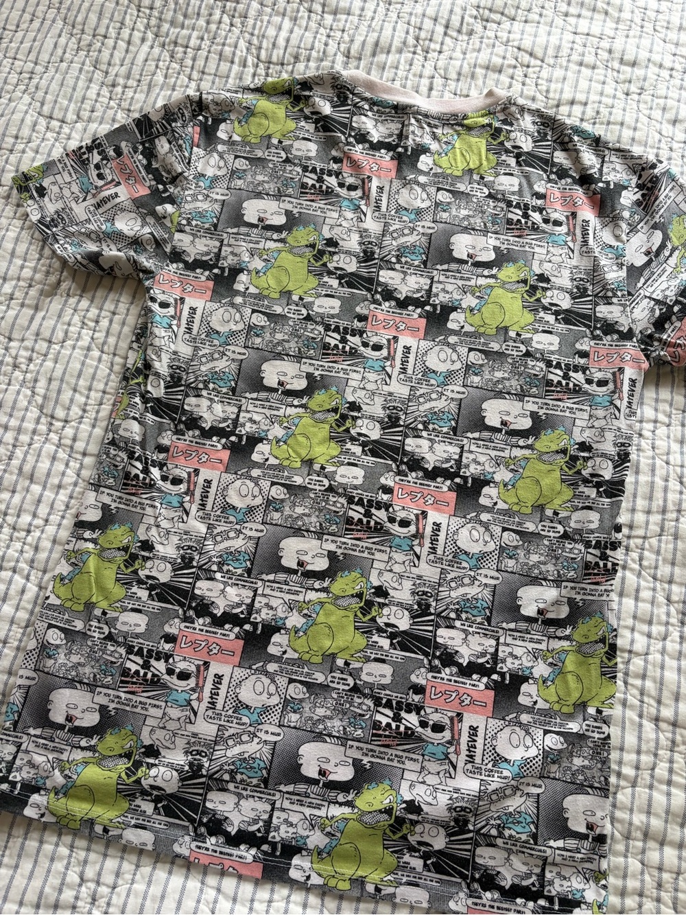 Nickelodeon White Graphic Comic-Panel Tee with Green Accents - Picture 4 of 4